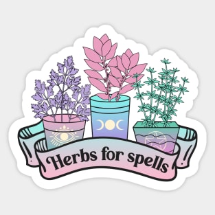 Herbs For Spells Modern Witch Vibes Sticker